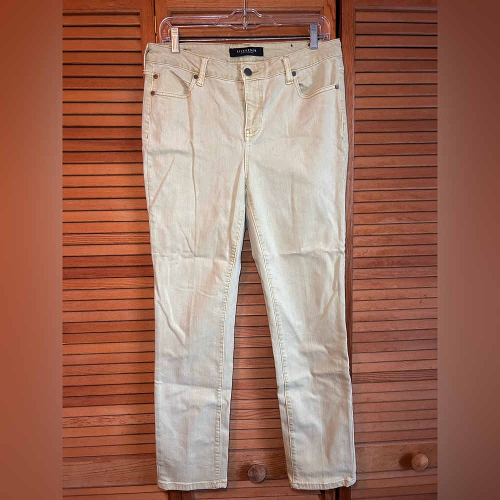 Liverpool Love Penny Ankle Skinny Jeans Reseda Moss Green NWT Size 10/30